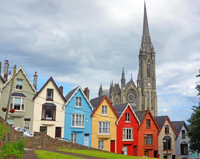 Cork Colorful Houses Buildings Painting By Numbers.png