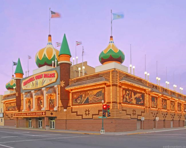 Corn Palace South Dakota Buildings Painting By Numbers.png