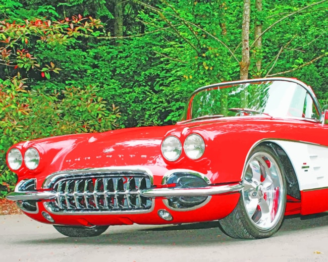 Corvette 61 Car Painting By Numberss.png