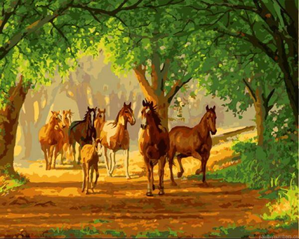 Country Lane Horses Painting By Numbers.png
