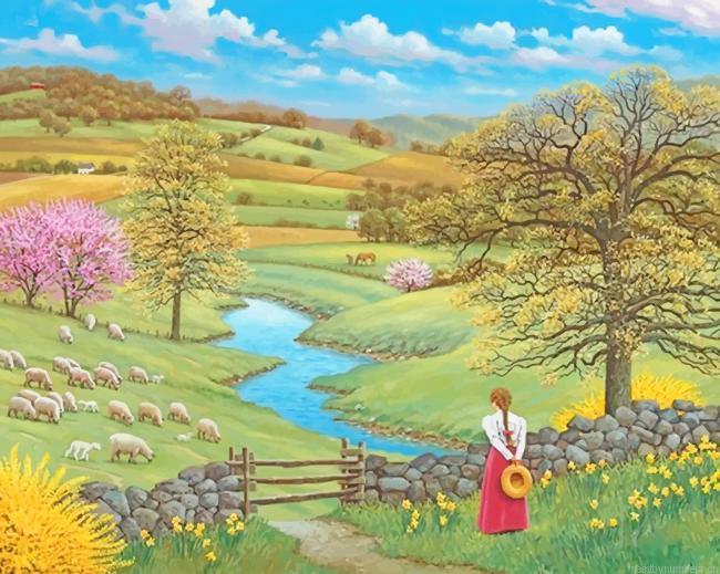 Countryside Landscape Nature Painting By Numbers.png