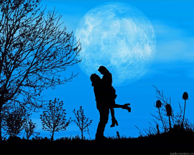 Couple Enjoying Their Night Date Painting By Numbers.png
