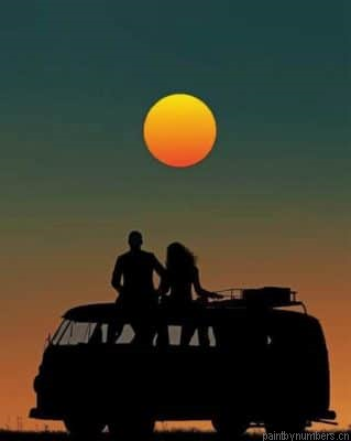 Couple Tripping Silhouette Painting By Numberss.png