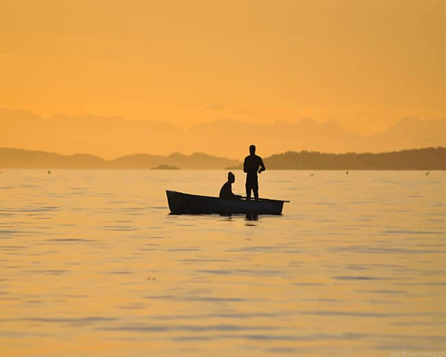 Couples In The Boat Silhouette Painting By Numberss.png