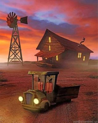 Courage The Cowardly Dog House Painting By Numberss.png