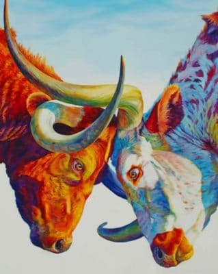 Cow And Bull Painting By Numberss.png