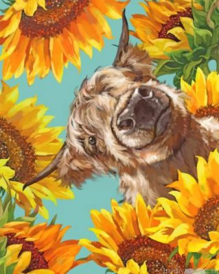 Cow With Flowers Painting By Numbers.png