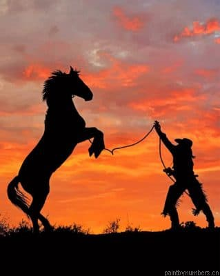Cowboy Silhouette Painting By Numberss.png
