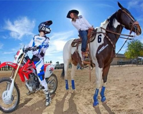 Cowgirl And Dirt Biker Painting By Numbers.png