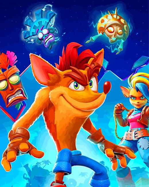 Crash Bandicoot Gaming Painting By Numberss.png