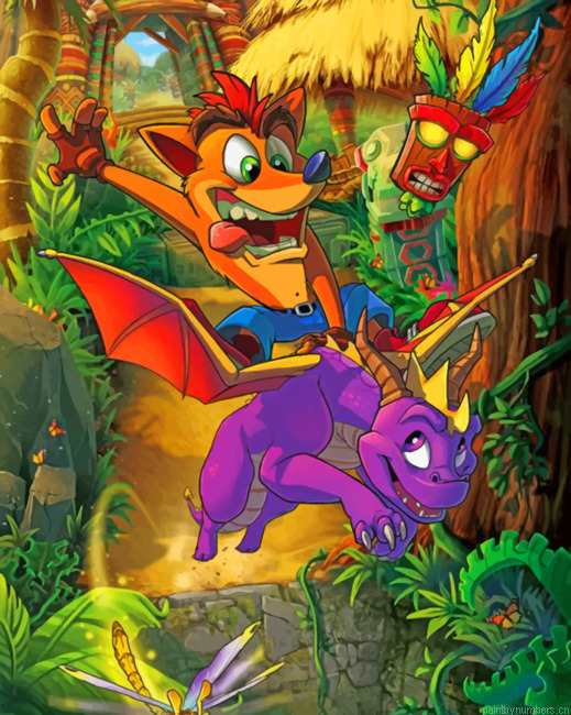 Crash Bandicoot Illustration Painting By Numberss.png
