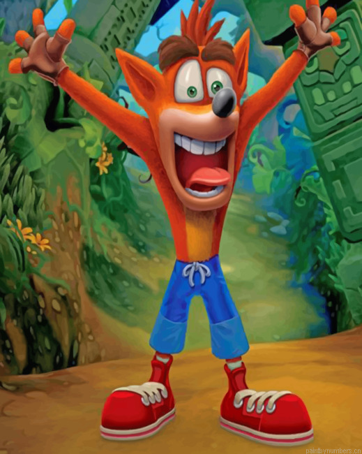 Crazy Crash Bandicoot Painting By Numberss.png