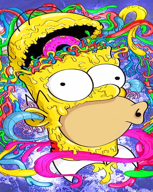 Crazy Homer Simpson Animations Painting By Numberss.png