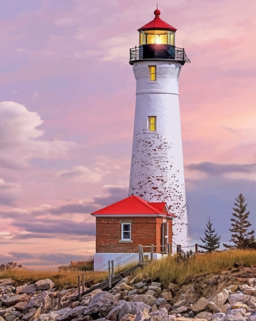 Crisp Point Lighthouse Michigan Painting By Numberss.png