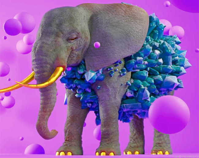 Crystallized Elephant Painting By Numberss.png