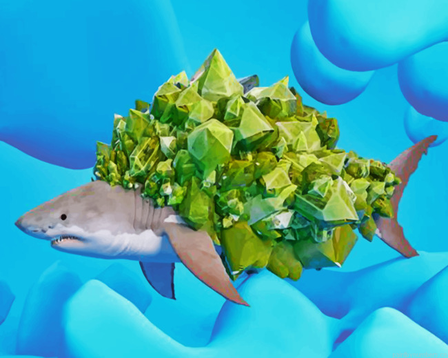Crystallized Shark Painting By Numberss.png
