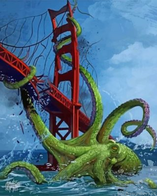 Cthulhu In Golden Gate Bridge Painting By Numbers.png