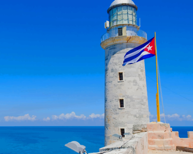 Cuba Beach Lighthouse Painting By Numberss.png