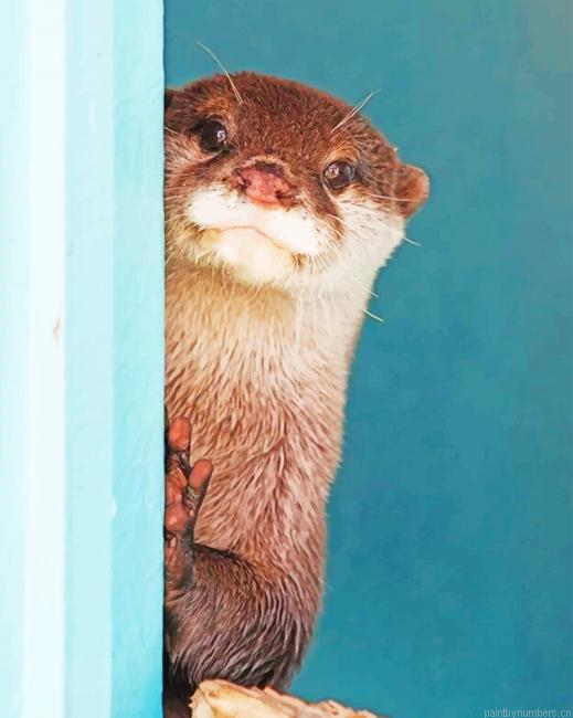 Cute Baby Otter Animals Painting By Numberss.png