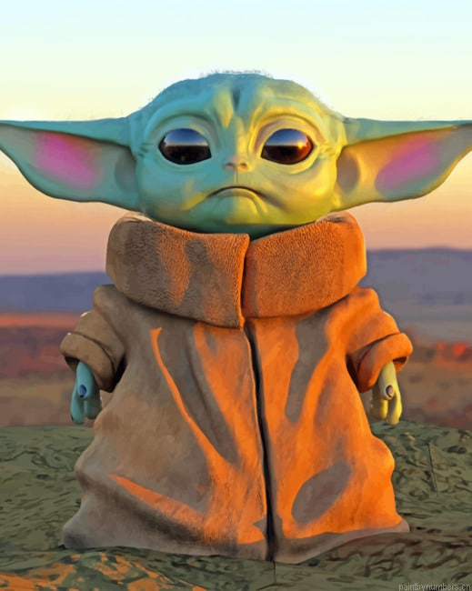 Cute Baby Yoda Painting By Numberss.png
