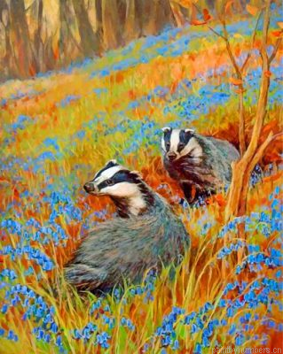 Cute Badgers Painting By Numbers.png