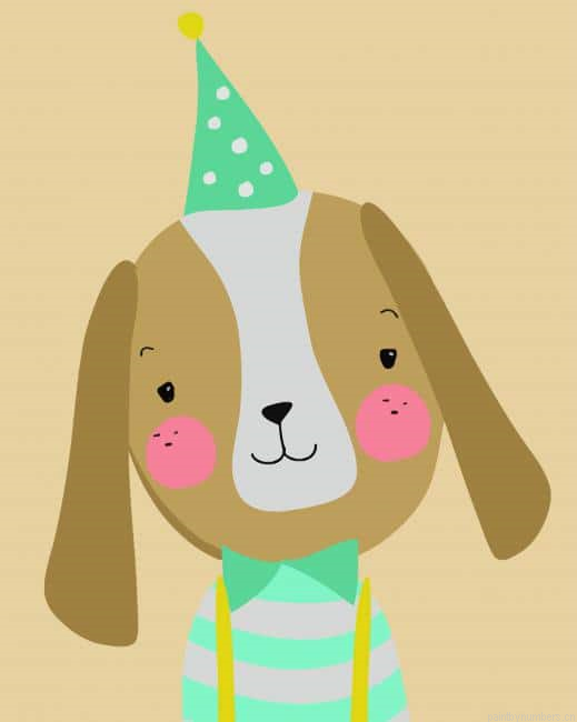 Cute Brown Dog Illustrations Painting By Numberss.png