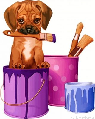 Cute Dogue De Bordeaux Painting By Numbers.png