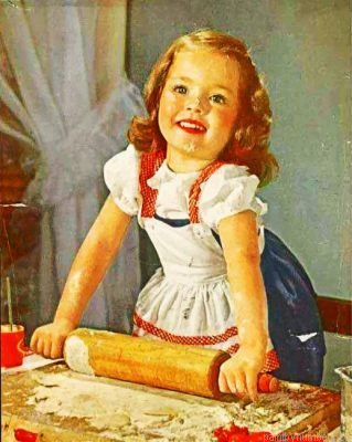 Cute Girl Baking Painting By Numbers.png