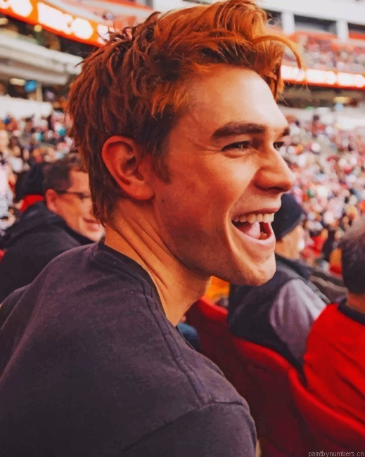 Cute Kj Apa Actors Painting By Numberss.png