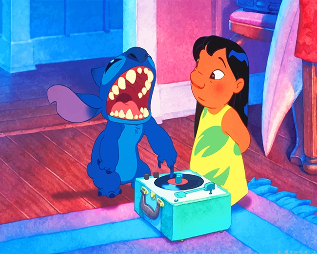 Cute Lilo And Stitch Animations Painting By Numberss.png