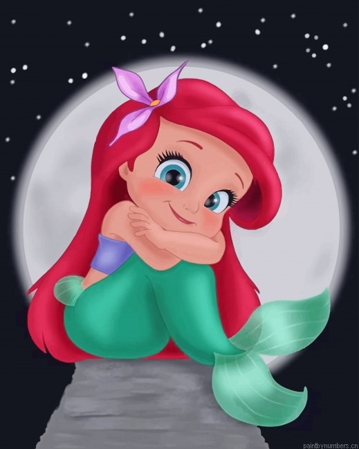 Cute Little Ariel Animations Painting By Numberss.png