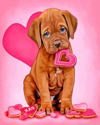 Cute Little Puppy Painting By Numbers.png