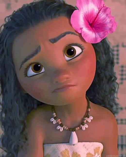 Cute Moana Animations Painting By Numberss.png