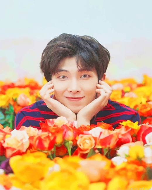 Cute Namjoon Bts Rappers Painting By Numberss.png