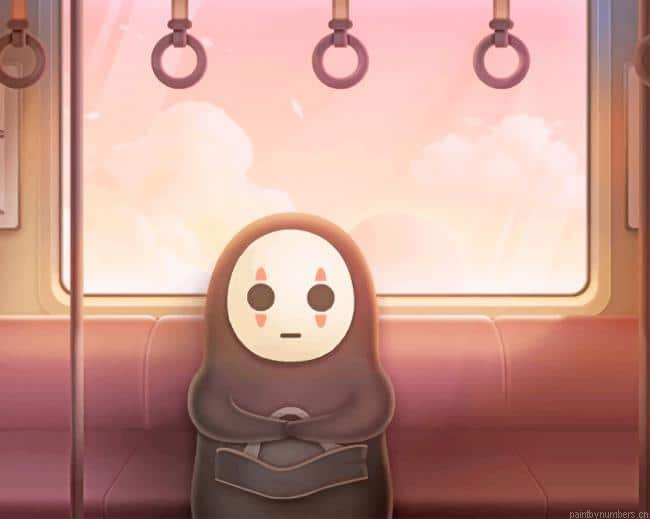 Cute No Face Spirited Away Painting By Numberss.png