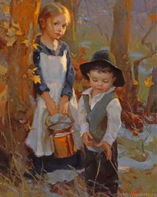 Cute Siblings Painting By Numbers.png