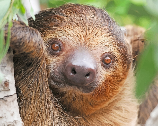 Cute Sloth Zoo Animals Painting By Numbers.png