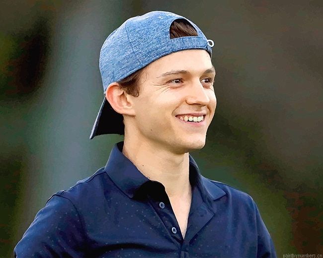 Cute Tom Holland Actors Painting By Numbers.png