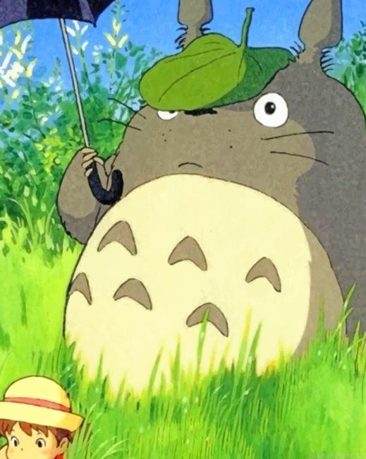 Cute Totoro And Mei Animations Painting By Numberss.png