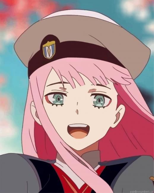 Cute Zero Two Painting By Numberss.png