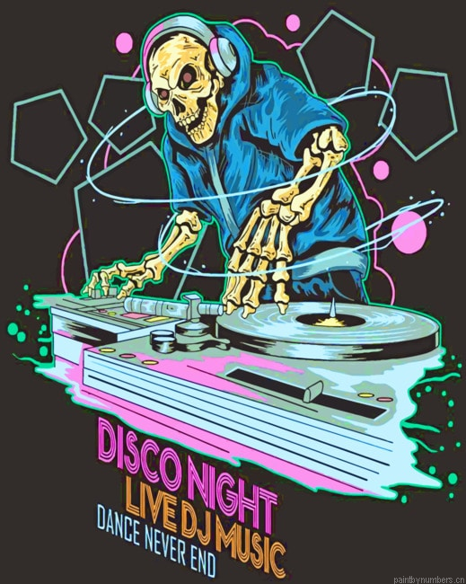 Dj Skeleton Painting By Numberss.png