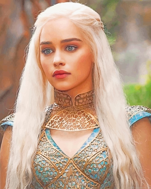 Daenerys Emilia Clarke Game Of Thrones Painting By Numbers.png