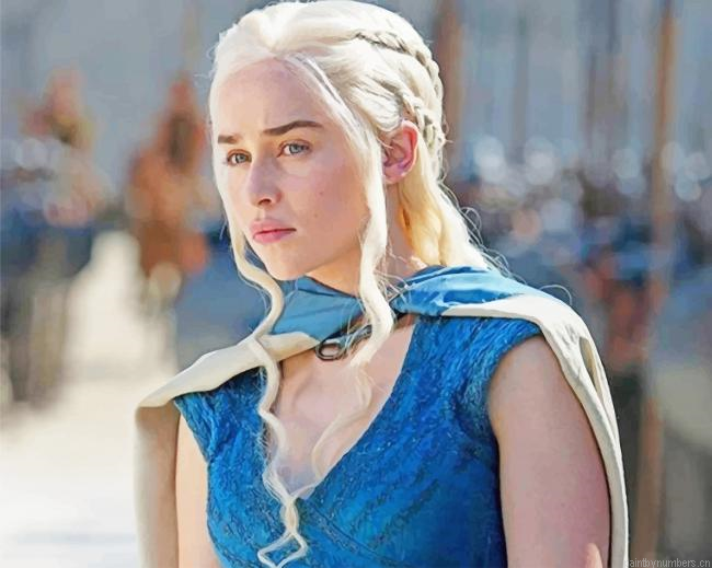 Daenerys Targaryen Game Of Thrones Actors Painting By Numberss.png