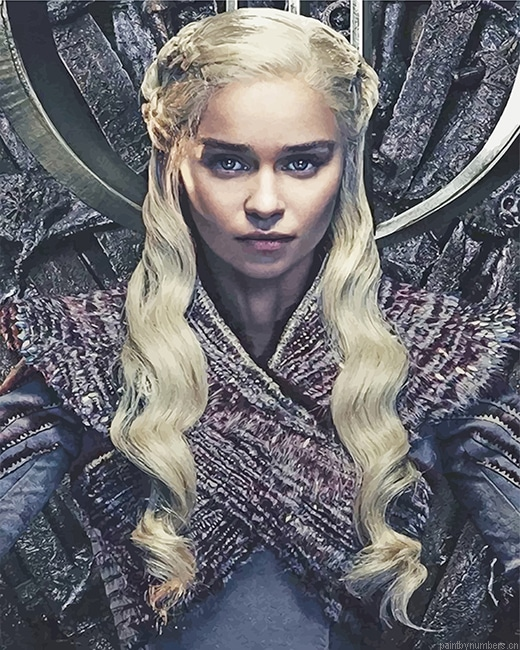 Daenerys Targaryen Game Of Thrones Emilia Clark Painting By Numberss.png