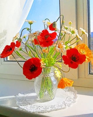 Daisies In A Vase Painting By Numberss.png