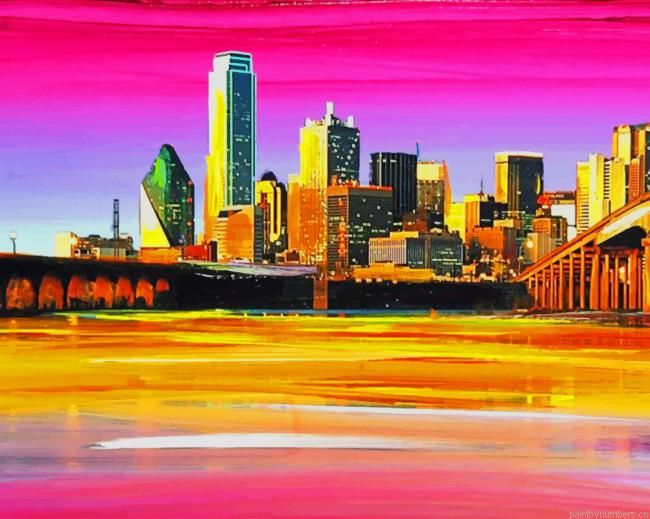 Dallas Skyline Cities Painting By Numberss.png