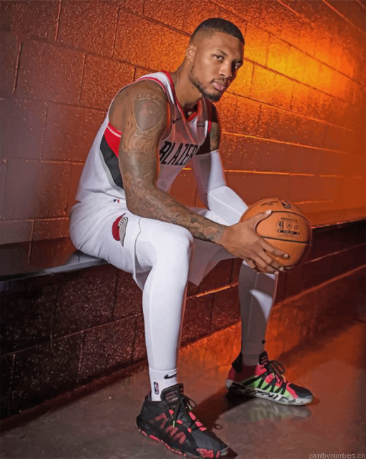 Damian Lillard Basketball Painting By Numberss.png