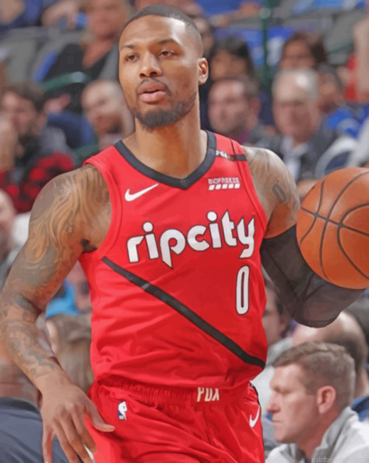 Damian Lillard Basketball Player Painting By Numberss.png