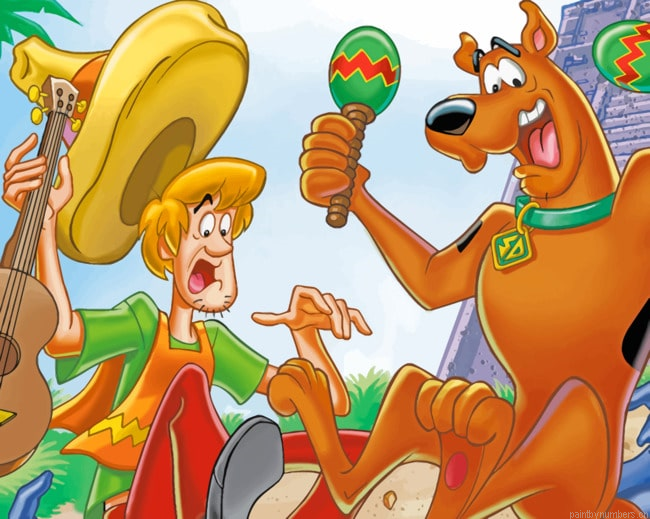 Dancing Scooby Doo Cartoons Painting By Numbers.png