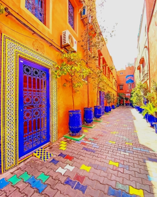 Dar Si Said Palace Marrakesh Cities Painting By Numberss.png